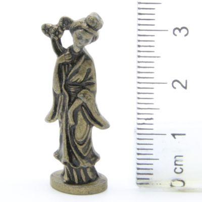 Ferrero Kinder Ü-Ei Soldatini Metallfiguren Figuren aus Chinesischen Sagen - 5 35mm Messing Dark