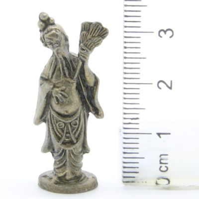 Ferrero Kinder Ü-Ei Soldatini Metallfiguren Figuren aus Chinesischen Sagen - 6 35mm Messing Dark
