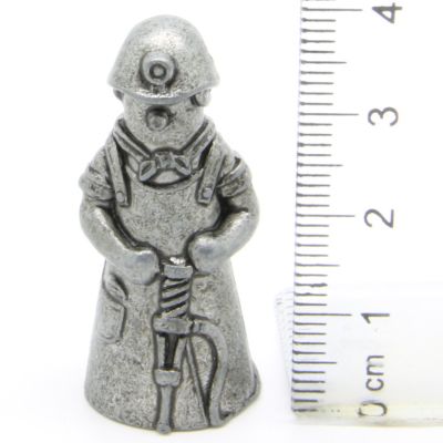 Ü-Ei-MF Fingerhut Miniaturen - Barufe Bauarbeiter Eisen Dark