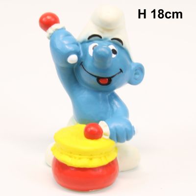 The Smurfs Hazero Drummer 1983 H 18cm 03 Opaque