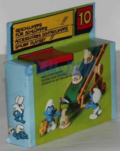 4.0120 40120 Playsat 10. Convoyer Belt Smurf Nastro Trasportatore dei Puffi 1A + BOX 2