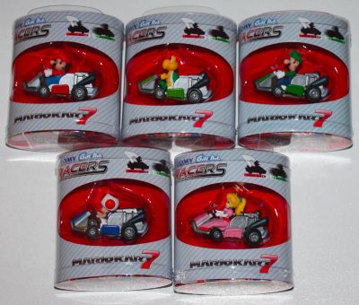 TOMY - NINTENDO MARIO KART 7 PULL-BACK SERIE COMPLETA 5 PERSONAGGI