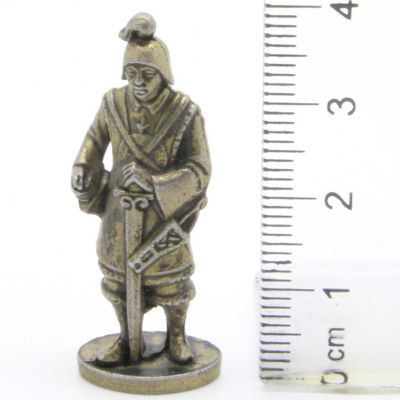 Ferrero Kinder Ü-Ei Soldatini Metallfiguren Krieger - 9B 40mm Messing