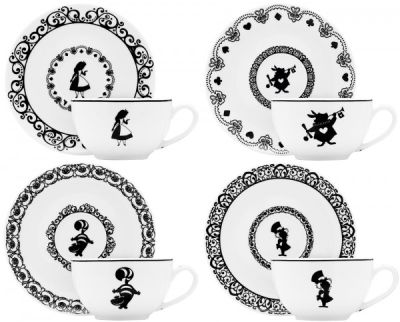 Leblon Delienne Disney Alice in Wonderland Coffret de 4 Tasses a The