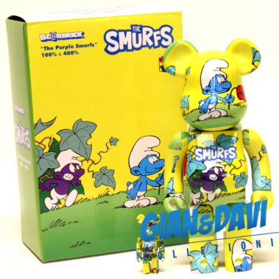 Medicom Toy BE@RBRICK The Smurfs Purple Smurf 400% + 100%