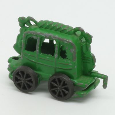 Ü-Ei Soldatini Metallfiguren Metall-Dampflok mit Waggons D 1976 - 3 Waggon Green