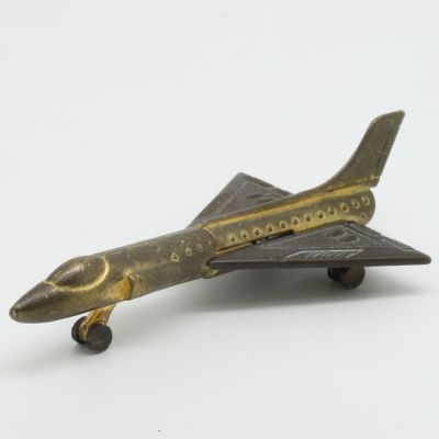 Ü-Ei Soldatini Metallfiguren Militarische Flugzeug aus Metal D 1978 Kampfjet