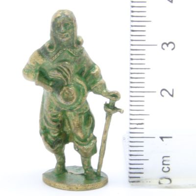 Ferrero Kinder Ü-Ei Soldatini Metallfiguren Musketiere - 2 40mm Messing Green