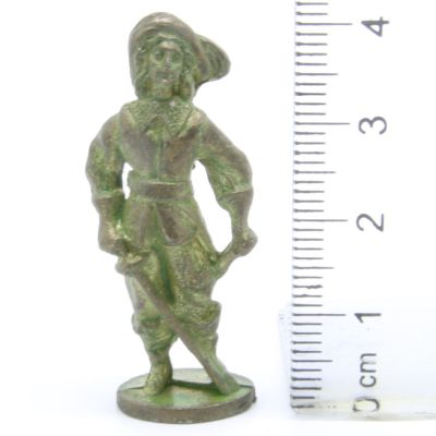 Ferrero Kinder Ü-Ei Soldatini Metallfiguren Musketiere - 5 40mm Messing Green