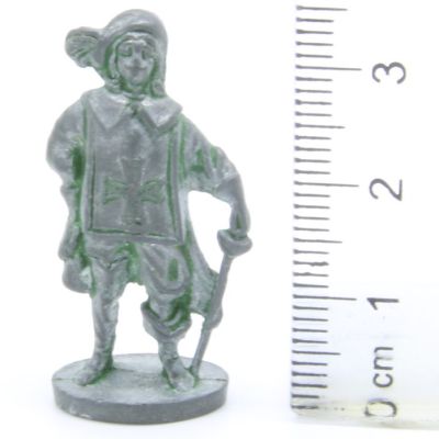 Ferrero Kinder Ü-Ei Soldatini Metallfiguren Musketiere - E26 35mm Eisen Green