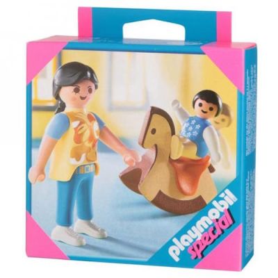 Playmobil 4744 Mamma E Bebe Su Cavallo A Dondolo