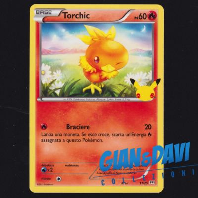 2021 Pokemon Mcdonald's 25th Anniversary ITALIANO 11/25 Torchic