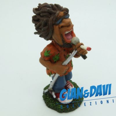 E.S.S.L. Soprammobili Ceramica Rasta Rastaman Marijuana - 2809 Cantante