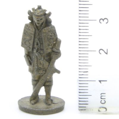 Ferrero Kinder Ü-Ei Soldatini Metallfiguren Samurai 1150 1600 - G37 35mm Messing Dark