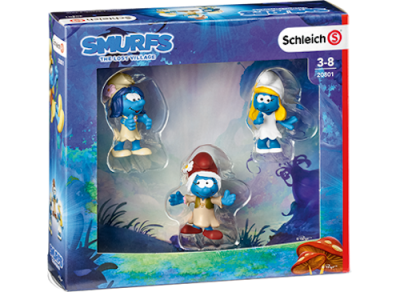 Schleich 20801 Smurfs The lost Village Movie Set Puffi 3pz