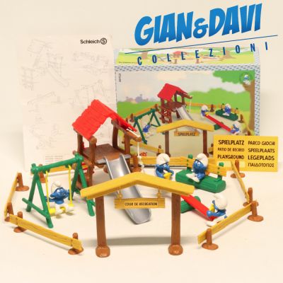 Smurfs Puffi Schtroumpf Schleich 4.0713 Playground Playset in Box1 A