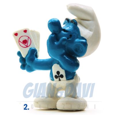 2.0056 20056 Cardplayer Smurf Puffo Baro 2B