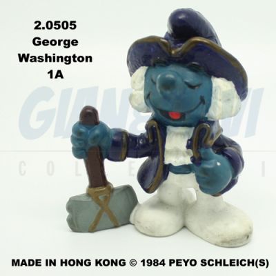2.0505 20505 Historical George Washington Smurf Puffo Puffi Storici 1A