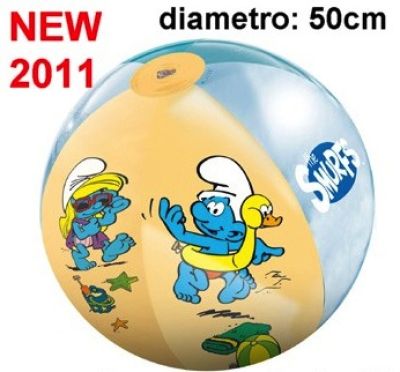 PALLA DA SPIAGGIA DEI PUFFI DIAMETRO 50CM