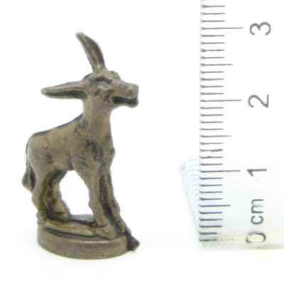 Ü-Ei-MF Tiere auf Sockel - Esel - Messing