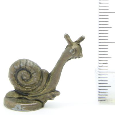Ü-Ei-MF Tiere auf Sockel - Schnecke Messing