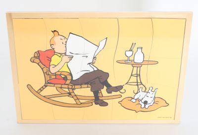 Tintin 35107 Toy Wooden Puzzle Jigsaw Tintin & Snowy 32x23cm