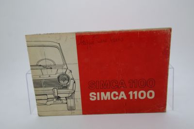 Libretto di Uso e Manutenzione Simca 1100