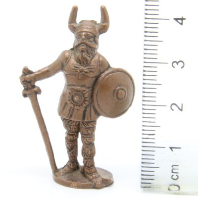 Ferrero Kinder Ü-Ei Soldatini Metallfiguren Vikinger - 4 40mm Kupfer Dark