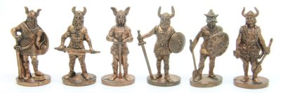 Ferrero Kinder Ü-Ei Soldatini Metallfiguren Vikinger - SAT 35mm Kupfer