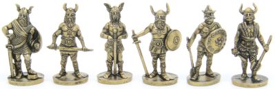 Ferrero Kinder Ü-Ei Soldatini Metallfiguren Vikinger - SAT 35mm Messing
