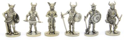 Ferrero Kinder Ü-Ei Soldatini Metallfiguren Vikinger - SAT 35mm Messing Eisen
