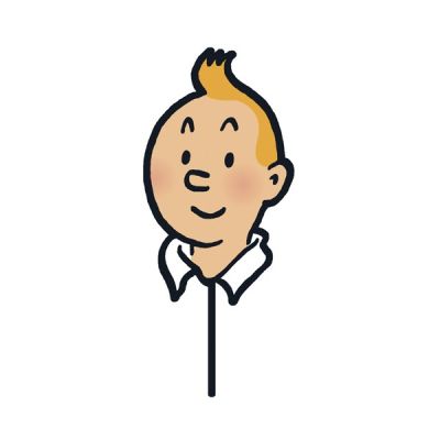 Tintin Cartoleria 16014 Masque Tintin Baton Plastique