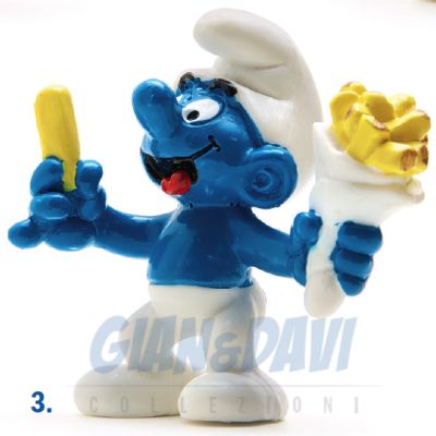 2.0131 20131 French Fries Smurf Puffo con Patate Fritte 3A