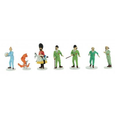 Tintin Figurines en Alliage 29254 Lune Coffret 7 figurines