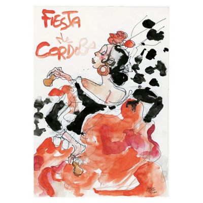 Moulinsart Corto Maltese 31001102 Carte postale Fiesta de cordoba 70 17,5x12,5cm