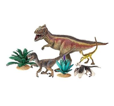 Schleich Dinosaurs 42264 Gigantosaurus e Velociraptor SCATOLA DANNEGGIATA