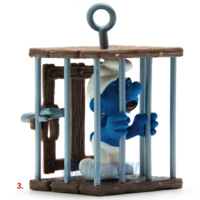 4.0212 40212 Smurf In Cage Smurf Puffo in Gabbia 3A 
