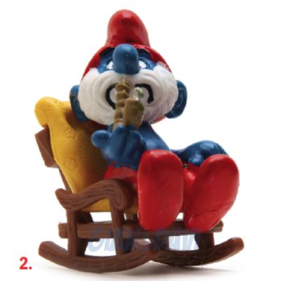 4.0228 40228 Rocking Chair Smurf Puffo su Dondolo 2B
