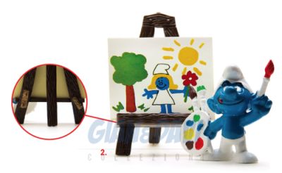 4.0239 40239 Artist With Easel Smurf Puffo Artista Pittore 2A