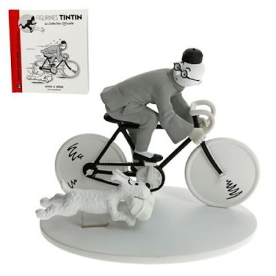 Tintin Hors Series B&W 42170 Tintin on a bicycle + Book