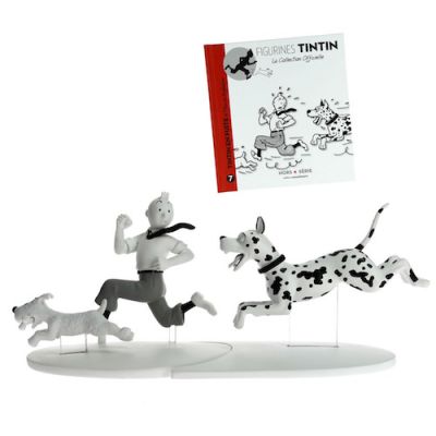 Tintin Hors Series B&W 42174 Tintin Snowy & Great Dane + book