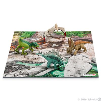 Schleich Dinosaurs 42213 Puzzle & Mini Dinosaurier Set2 