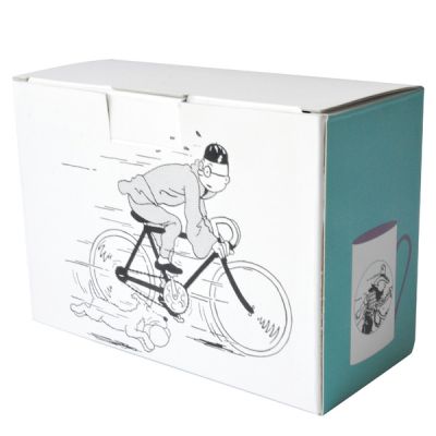 Tintin Vaisselle Tintin & Côté Table 47966 Orchid and turquoise mugs Thorse bike