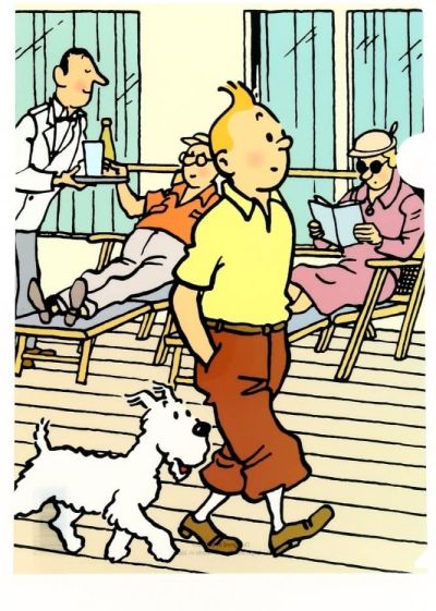 Tintin Cartoleria 15105 Plastic Sleeves - A4 Tintin and Snowy Walking