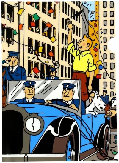 Tintin Cartoleria 15135 Plastic Sleeves - A4 Tintin in America