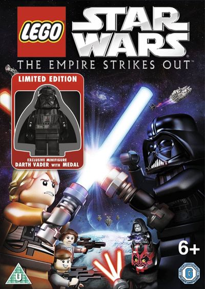 Lego Star Wars DVD The Empire Strikes Out + Darth Vader with Medal A2013 APERTO