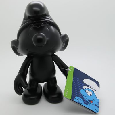 Puffi Puffo Smurf Figurine Schtroumpf Black-Colured Mat 20cm Vinyl Toys