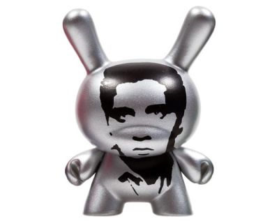 Kidrobot Vinyl Mini Figure - Dunny Andy Warhol 2 - Silver Elvis 1/24