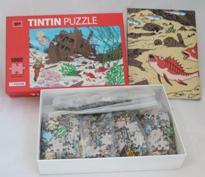 Tintin Puzzle 81532 Wreck of the Unicorn + Poster 1000 pcs INCOMPLETO