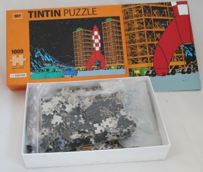 Tintin Puzzle 81535 Rocket + Poster 1000 pcs INCOMPLETO